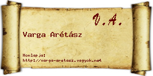 Varga Arétász névjegykártya